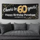 Search for 60th birthday party decor Black and gold