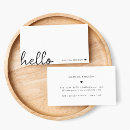 Search for hello business cards Handwritten script
