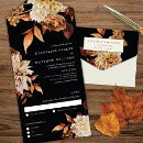 Search for black floral invitations Rustic