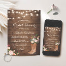 Search for cowboy boot bridal shower invitations Rustic