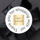Search for simple business thank you stickers White