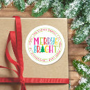 Search for merry and bright return address labels Typography