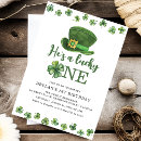 Search for leprechaun birthday invitations Lucky one