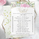 Search for pink and gold bridal shower games Calligraphy