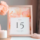 Search for peach flower wedding table cards Modern