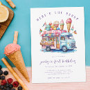 Search for watercolor ice cream birthday invitations Two sweet