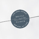 Search for navy blue return address stickers Elegant