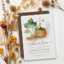 Search for pumpkin engagement party invitations Autumn