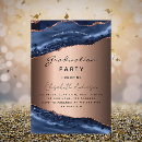 Search for marble graduation invitations Navy blue