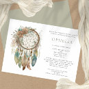 Search for dreamcatcher baby shower invitations Feathers