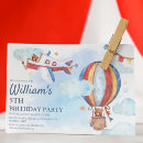 Search for hot air balloon party invitations Aeroplane