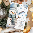 Search for a snowman with baby shower invitations For kids