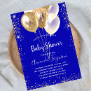 Search for royal blue gold baby shower invitations Glitter