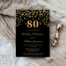 Search for golden birthday invitations Black and gold