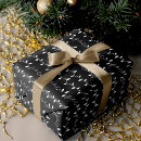 Search for christmas lights wrapping paper Black and white