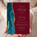 Search for burgundy and teal invitations Watercolor