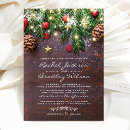 Search for country christmas wedding invitations Rustic