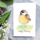 Search for chickadee birthday cards Watercolor