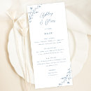 Search for dusty blue wedding menus Rustic