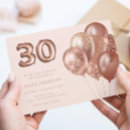 Search for balloons 30th birthday invitations Thirtieth