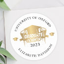 Search for gold foil graduation stickers Class of 2023
