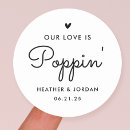Search for popcorn wedding stickers Our love is poppin