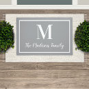 Search for grey and white doormats Initial