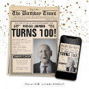 Search for 100 years birthday invitations Hundredth