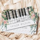 Search for piano business cards Watercolor