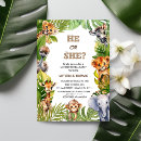 Search for safari gender reveal invitations Cute