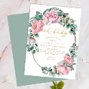 Search for greenery brunch baby shower invitations Green leaves