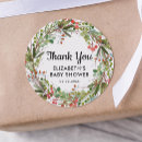 Search for baby shower winter stickers Thank you