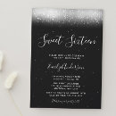 Search for black and white sweet 16 invitations Typography