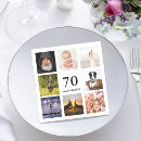 Search for 70th birthday napkins 70 years old seventy