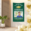 Search for green graduation banners Class of 2021