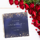Search for navy blue wedding guest books Blue and gold