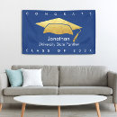 Search for navy blue graduation banners Class of 2024
