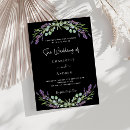 Search for lavender black wedding invitations Wildflowers