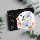 Search for pink black wedding thank you cards Botanical