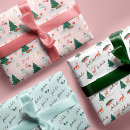 Search for winter forest animal wrapping paper Fox