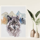 Search for wolf nursery decor Watercolor
