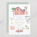 Search for barnyard animals baby shower invitations Farm