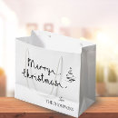 Search for black and white christmas gift bags Typography