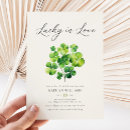 Search for clover bridal shower invitations Lucky in love