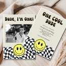Search for retro dude invitations Happy face
