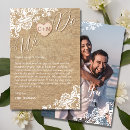 Search for burlap and lace thank you cards Wood