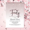 Search for glamorous 40th birthday invitations Elegant