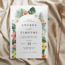 Search for watercolor hibiscus wedding invitations Greenery