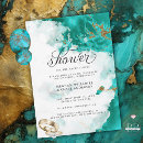 Search for aquamarine invitations Abstract watercolor