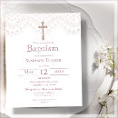 Search for pink lace christening invitations Baptism
